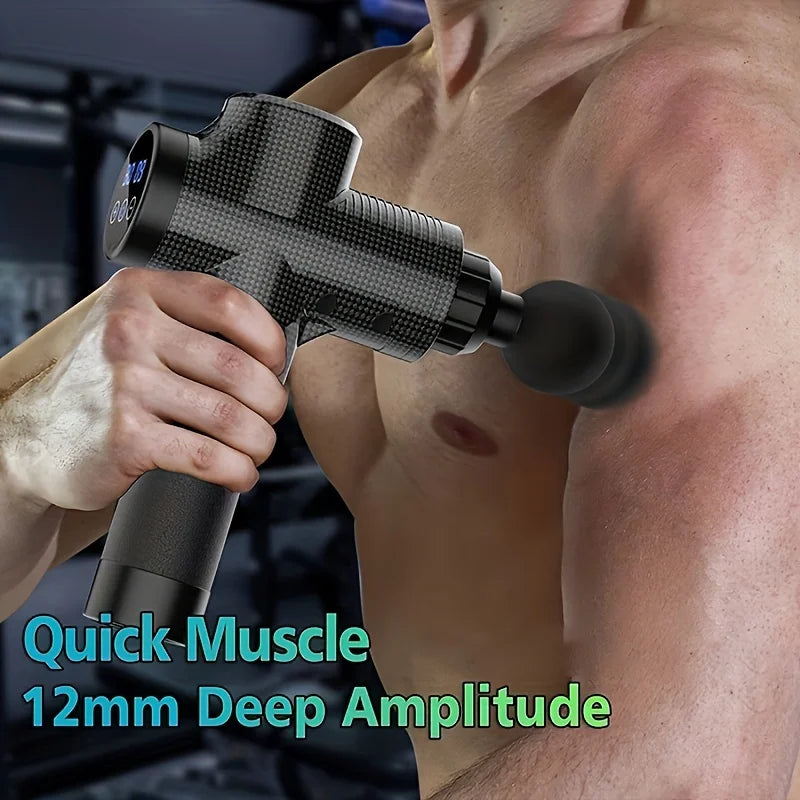 30-Speed Deep Tissue Massage Gun - Ultimate Muscle Relaxation for Neck and Body, Quiet Operation for All Users
